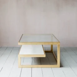 Graham & Green Estere Gold and Marble Coffee Table