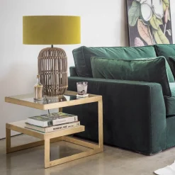 Graham & Green Estere Gold and Marble Side Table