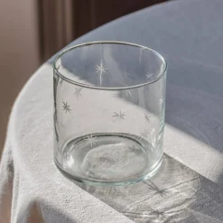 Graham & Green Etched Star Vase Small