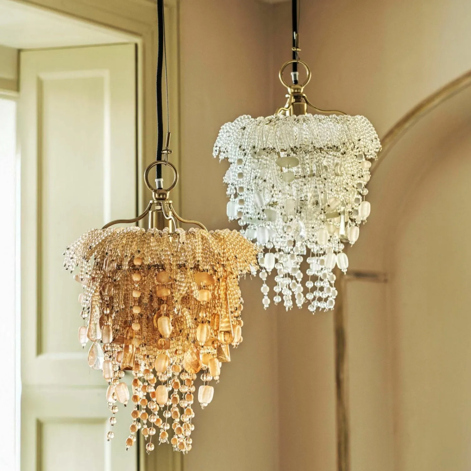 Graham & Green Evangeline Beaded Pendant Lights