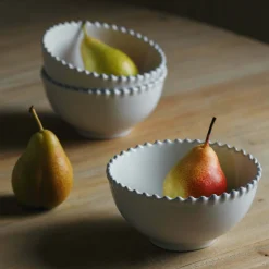 Graham & Green Eve White Bobble Tableware