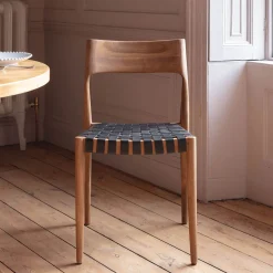 Graham & Green Everly Black Leather Chair