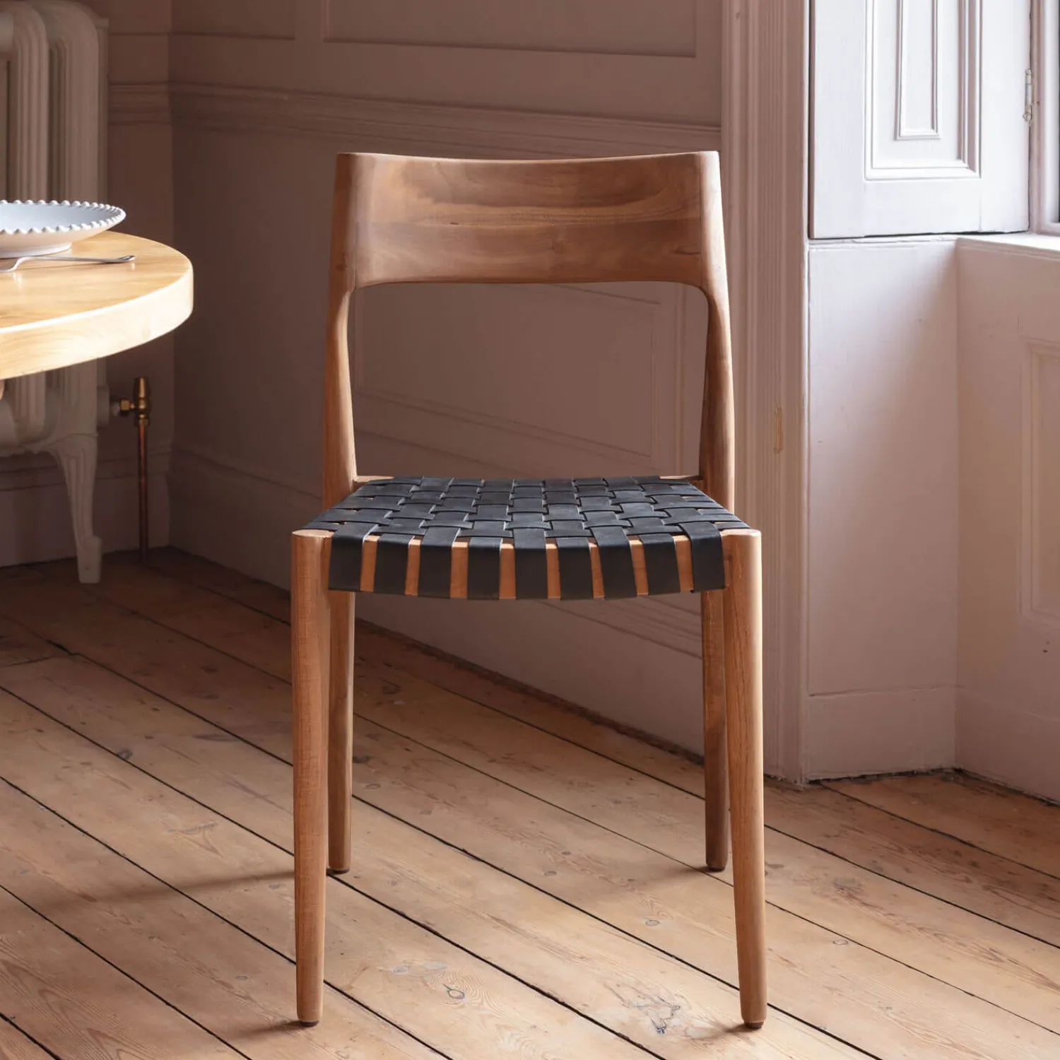 Graham & Green Everly Black Leather Chair