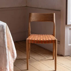 Graham & Green Everly Brown Leather Chair