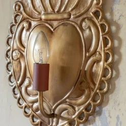 Graham & Green Ex-Voto Antiqued Gold Wall Light