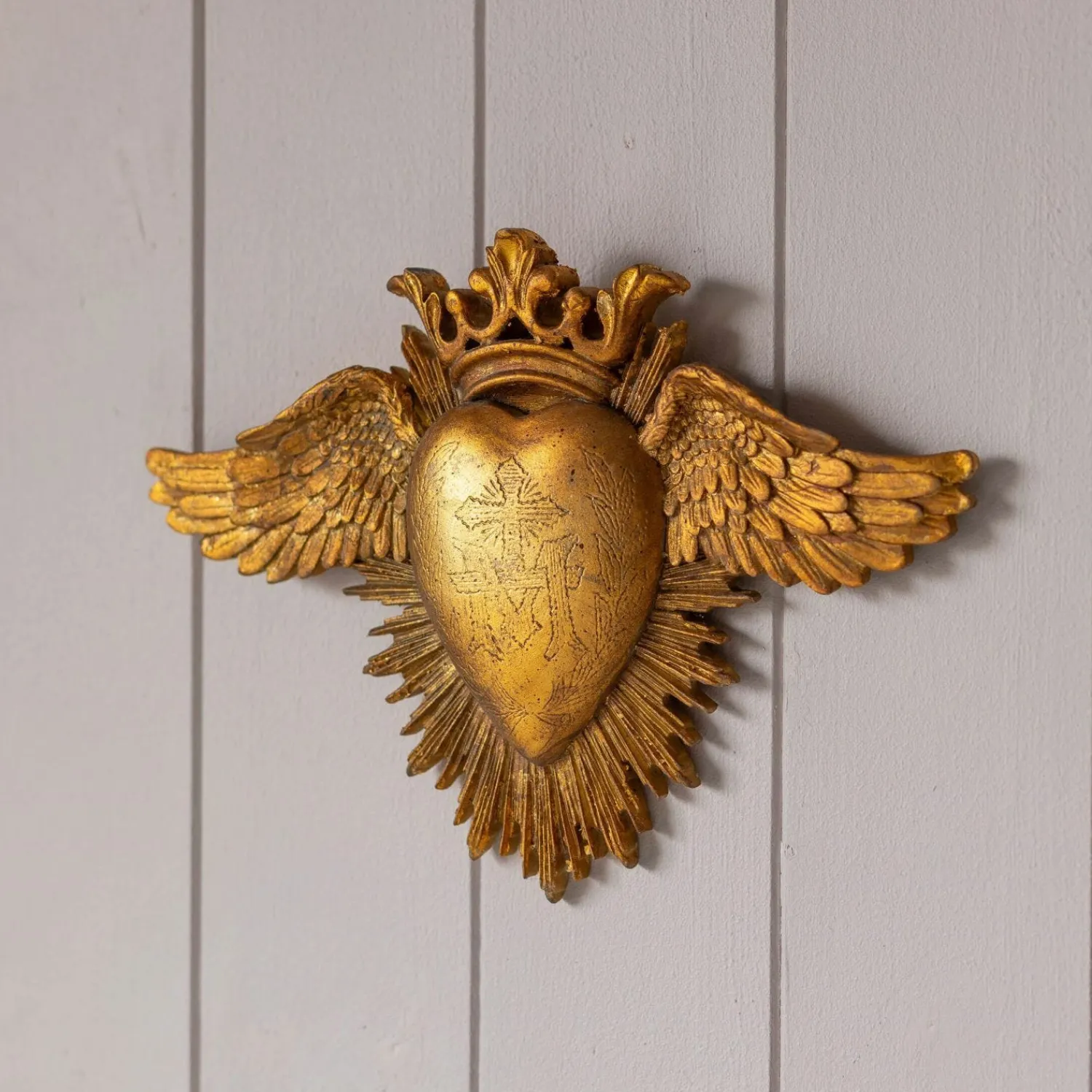 Graham & Green Ex-Voto Gold Heart and Wings