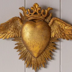 Graham & Green Ex-Voto Gold Heart and Wings