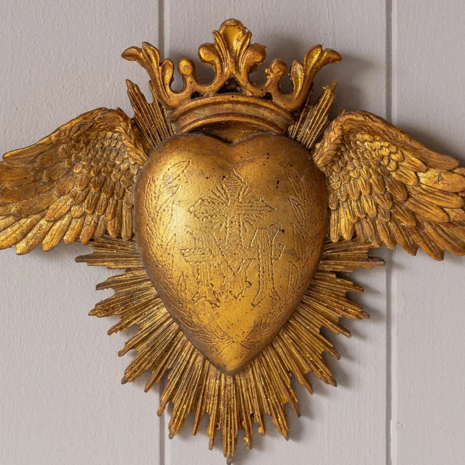 Graham & Green Ex-Voto Gold Heart and Wings