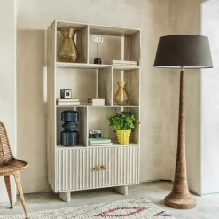 Graham & Green Farly Wood Floor Lamp with Shade