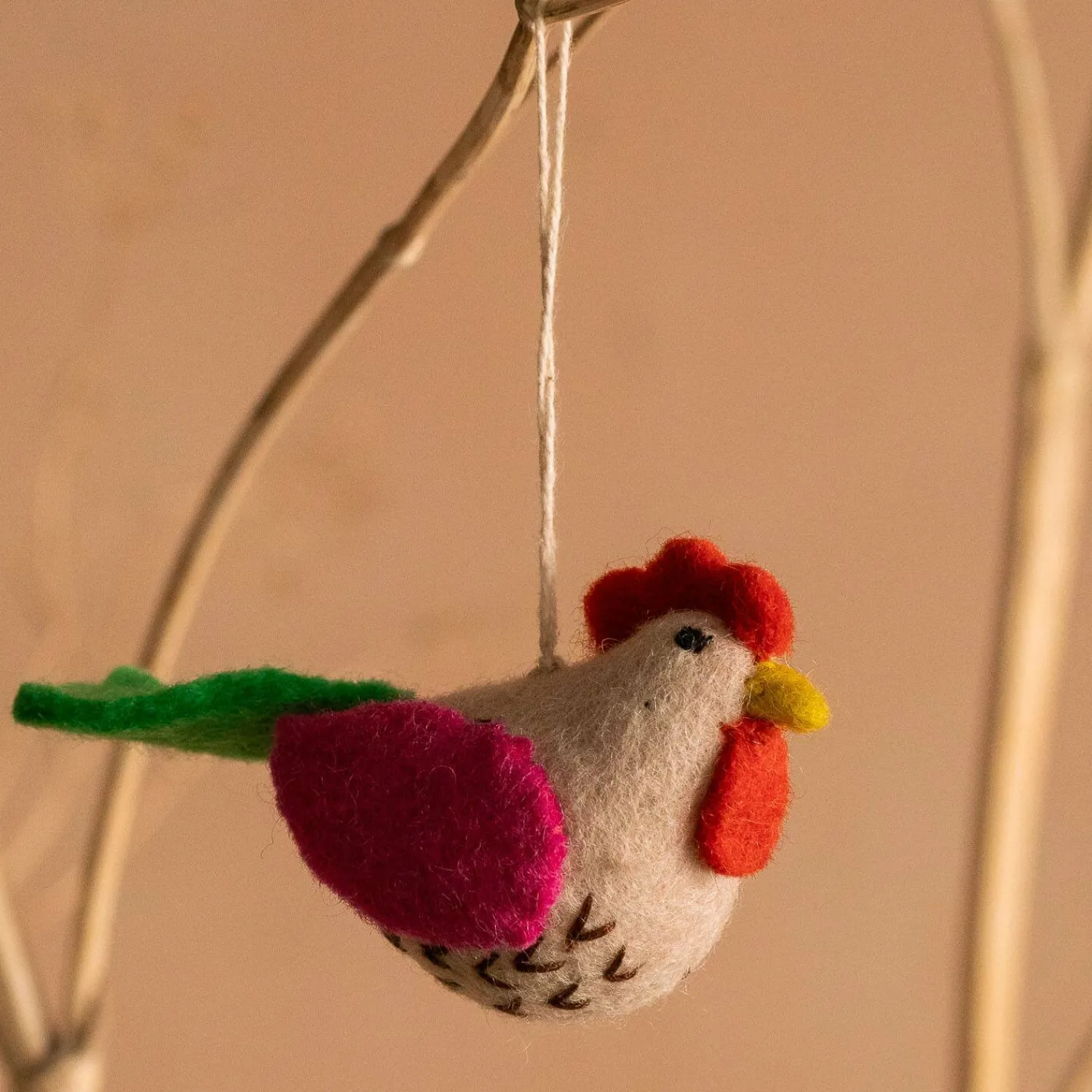 Graham & Green Felt Hen Hanging Decoration