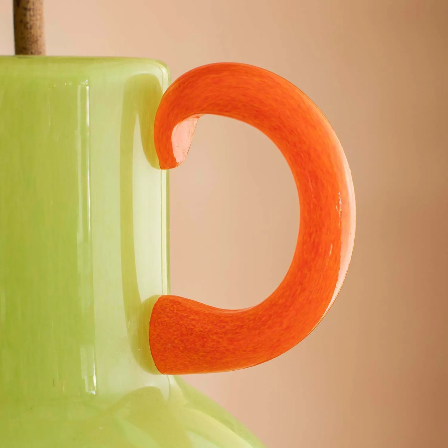 Graham & Green Fiesta Green and Orange Vase