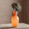 Graham & Green Fiesta Orange and Blue Vase