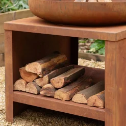 Graham & Green Fire Bowl and Wood Storage