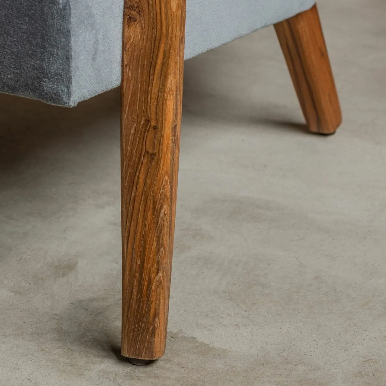 Graham & Green Fitzroy Grey Velvet Armchair