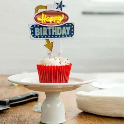 Graham & Green Flashing Cake Topper
