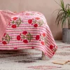 Graham & Green Floral and Pink Stripe Reversible King Size Quilt
