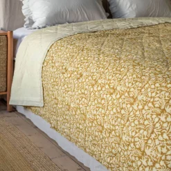 Graham & Green Floral Block Printed Quilts