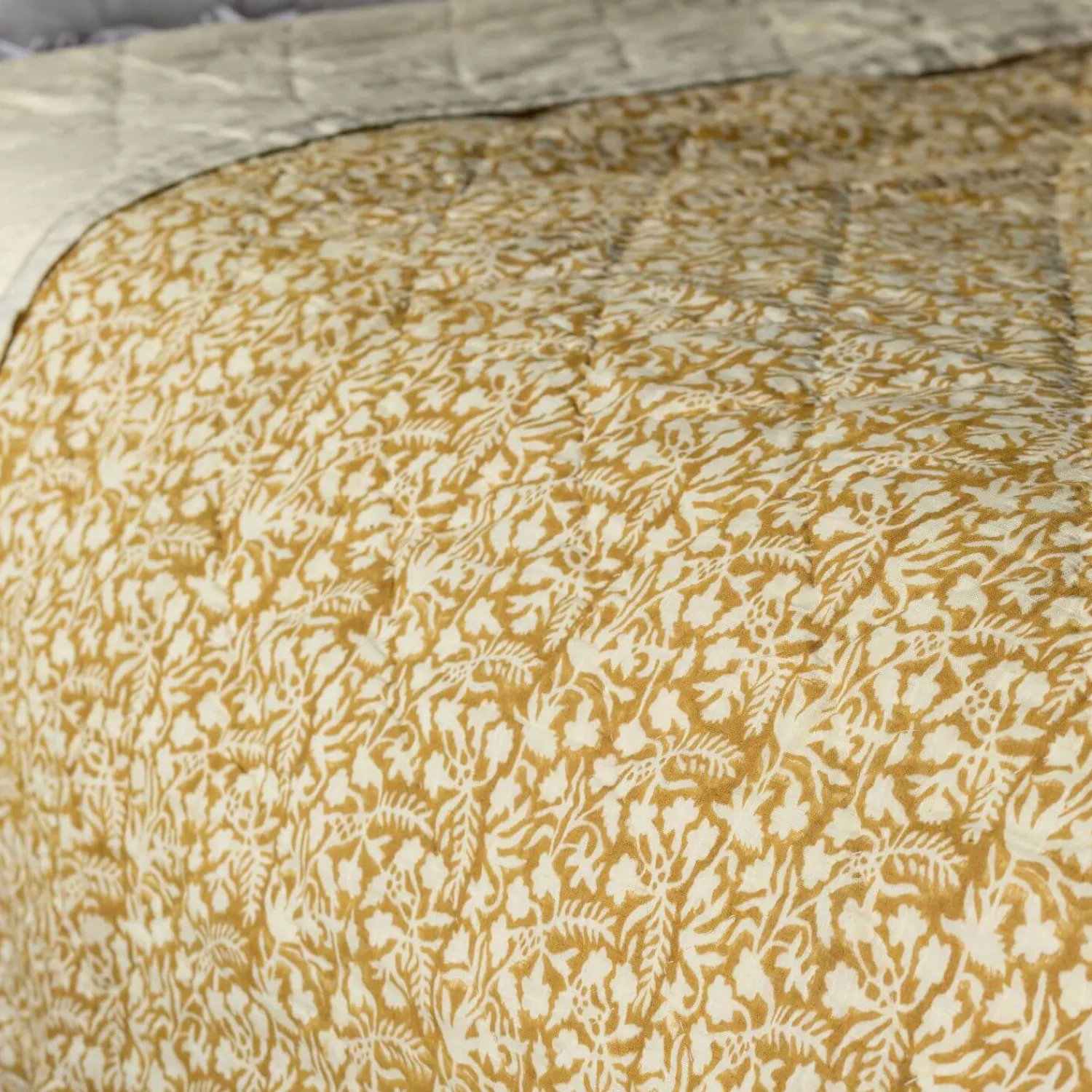 Graham & Green Floral Block Printed Quilts