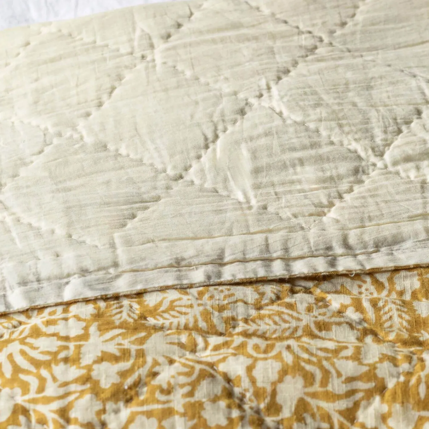 Graham & Green Floral Block Printed Quilts