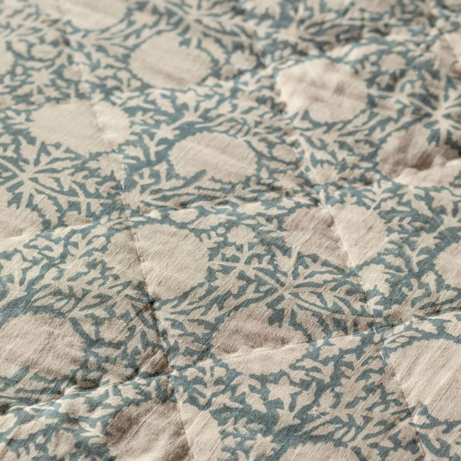 Graham & Green Floral Block Printed Quilts