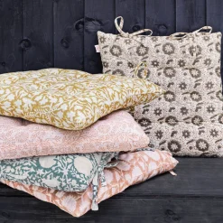 Graham & Green Floral Block Printed Seat Pads