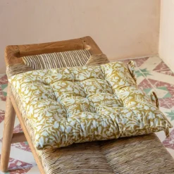 Graham & Green Floral Block Printed Seat Pads