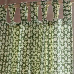 Graham & Green Floral Block Printed Single Curtains