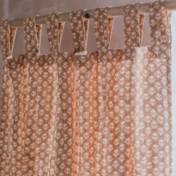 Graham & Green Floral Block Printed Single Curtains