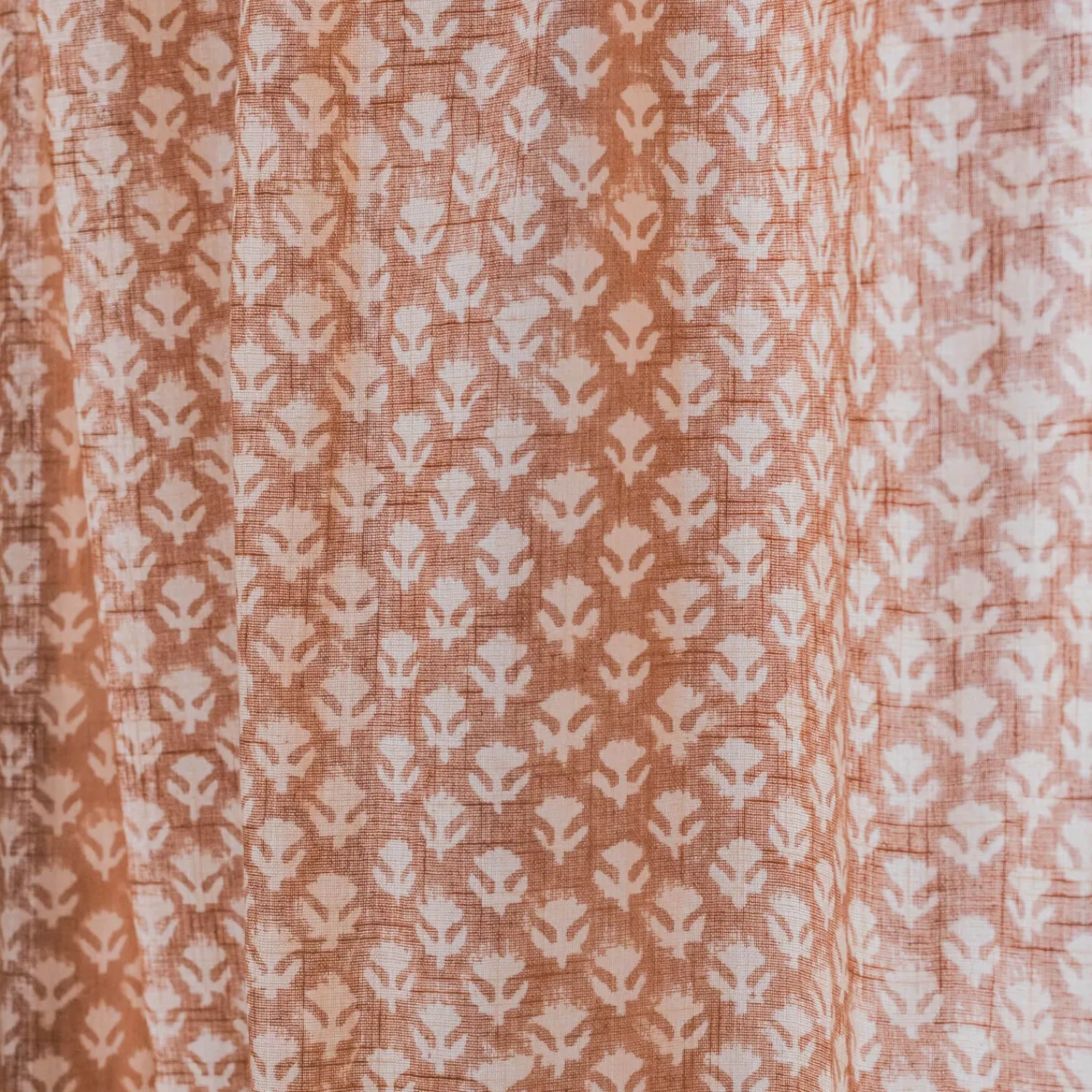 Graham & Green Floral Block Printed Single Curtains