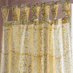 Graham & Green Floral Block Printed Single Curtains