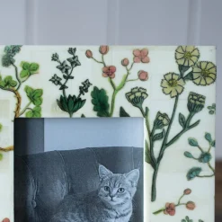 Graham & Green Flower Print Bone Photo Frames