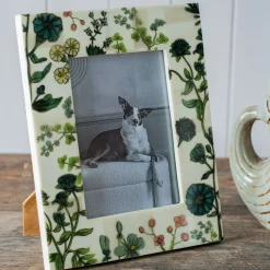 Graham & Green Flower Print Bone Photo Frames