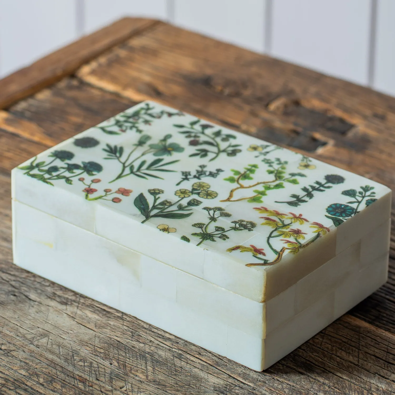 Graham & Green Flower Print Trinket Box