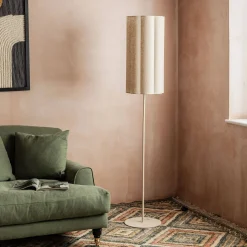 Graham & Green Fluted Fabric Floor Lamp