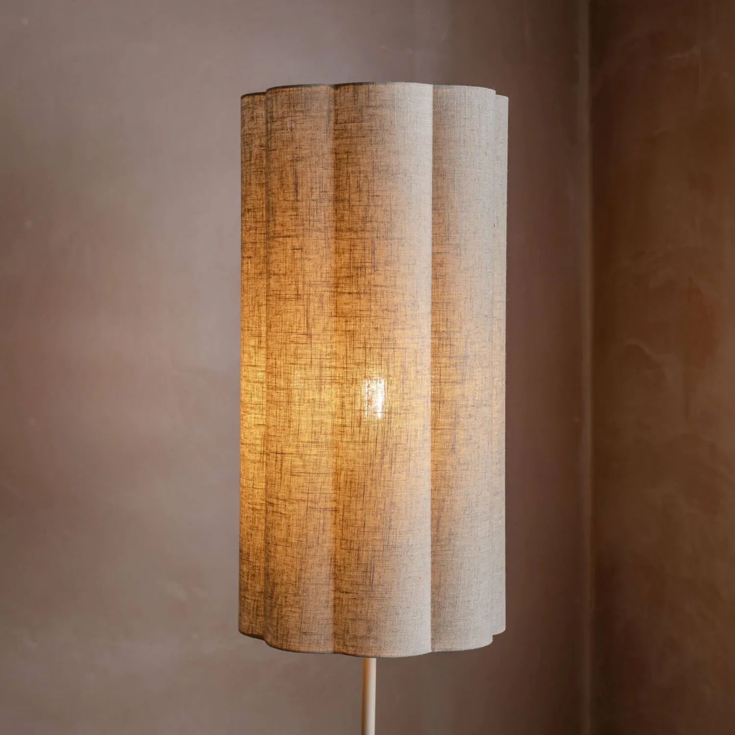 Graham & Green Fluted Fabric Floor Lamp