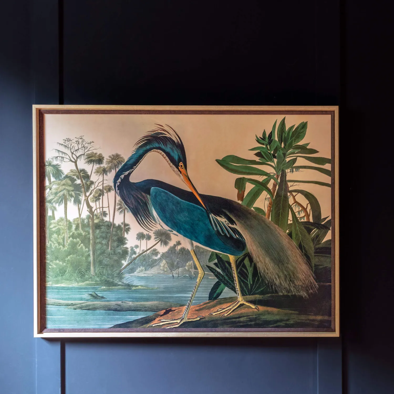 Graham & Green Framed Black Heron Landscape Print