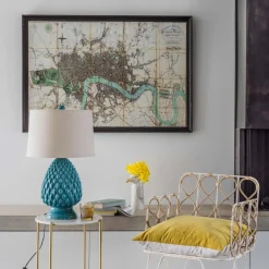 Graham & Green Framed River Thames Map