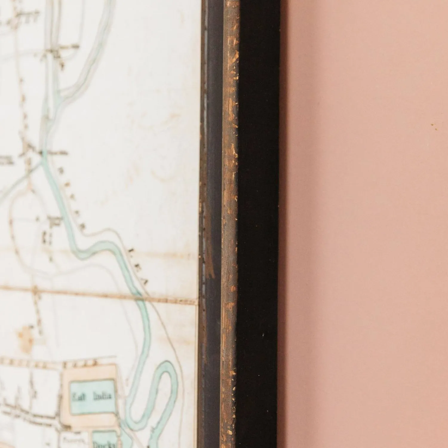 Graham & Green Framed River Thames Map