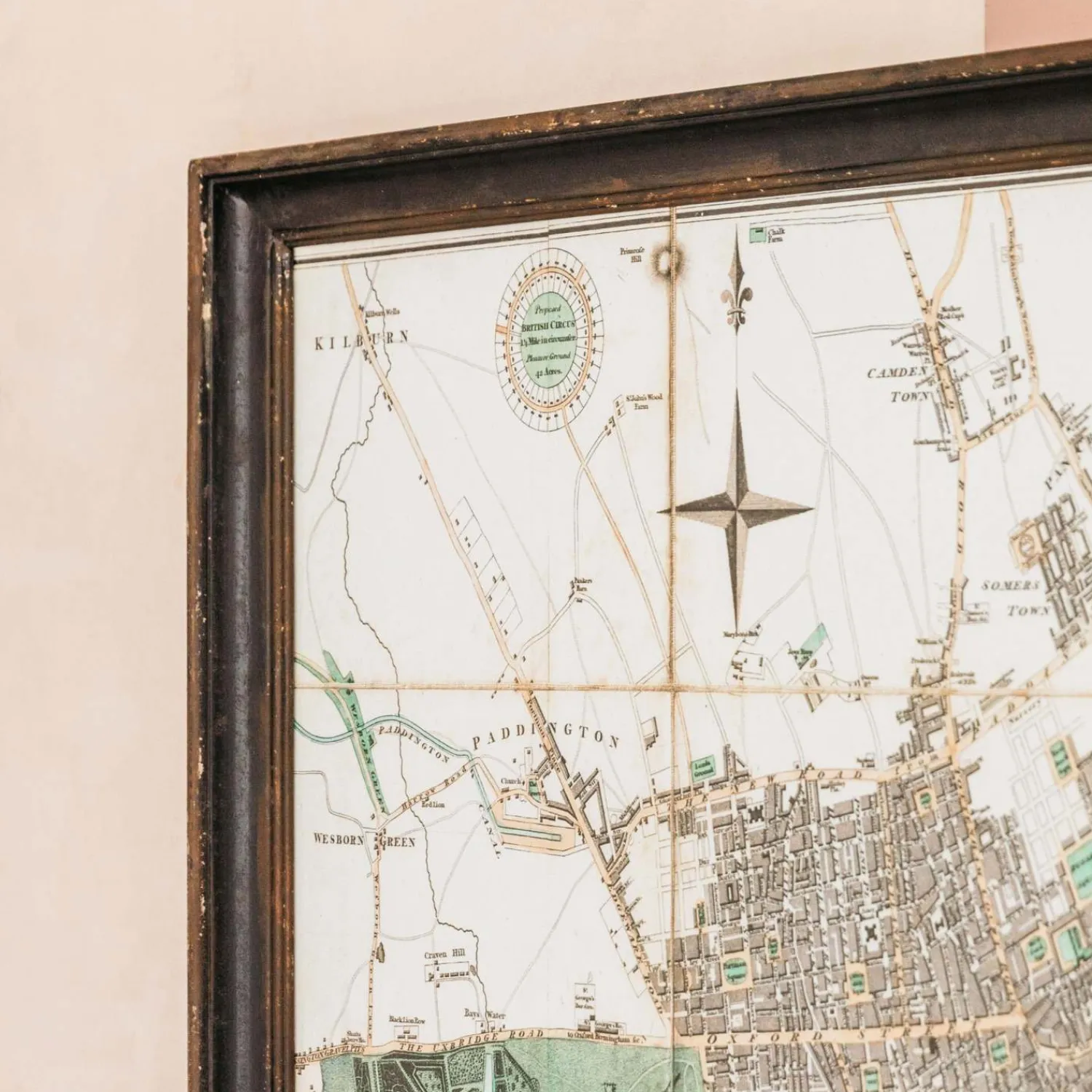 Graham & Green Framed River Thames Map