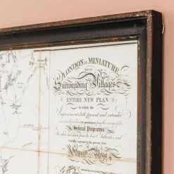Graham & Green Framed River Thames Map