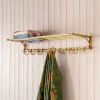 Graham & Green Francine Antique Gold Coat & Luggage Rack