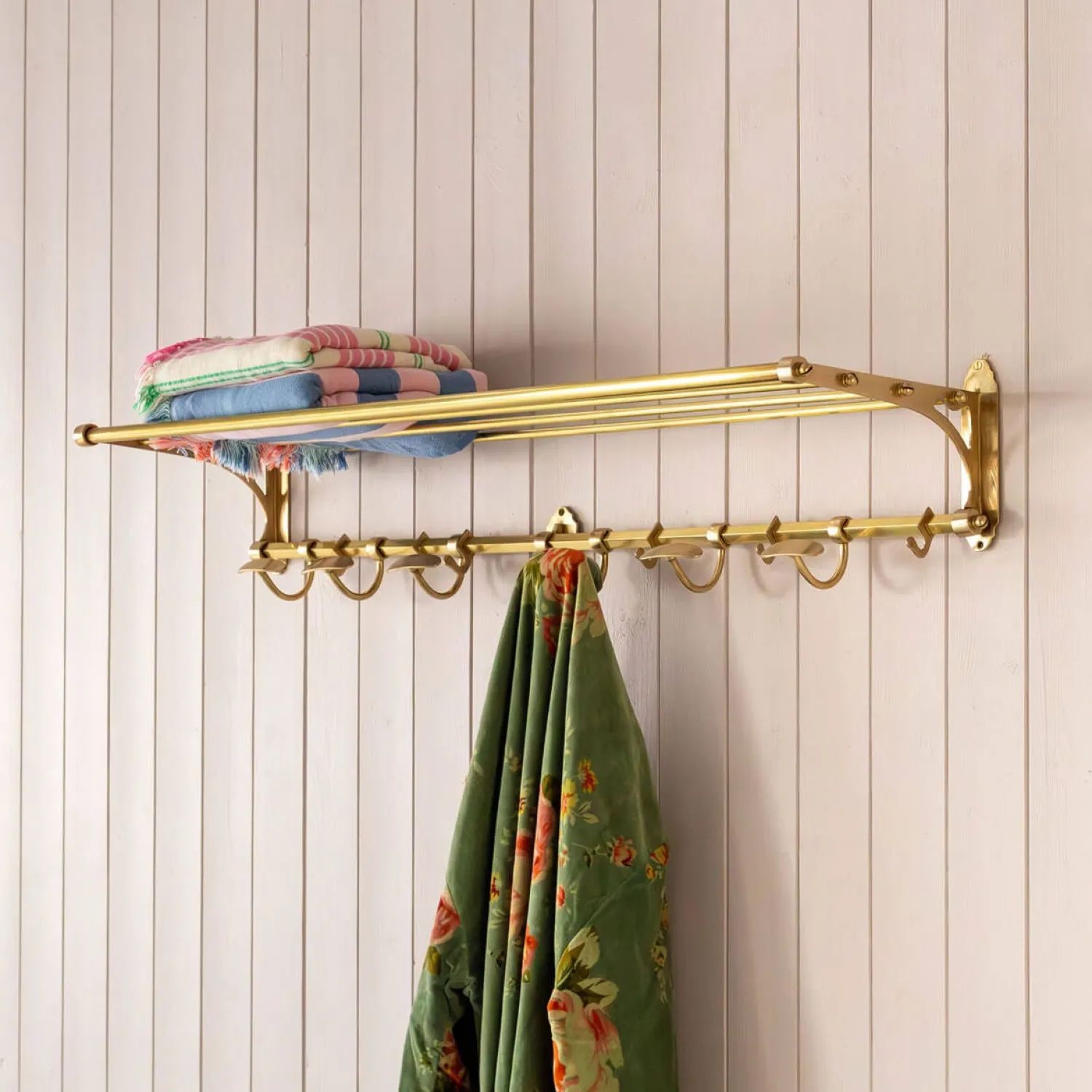Graham & Green Francine Antique Gold Coat & Luggage Rack