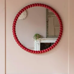 Graham & Green Freya Red Wall Mirror
