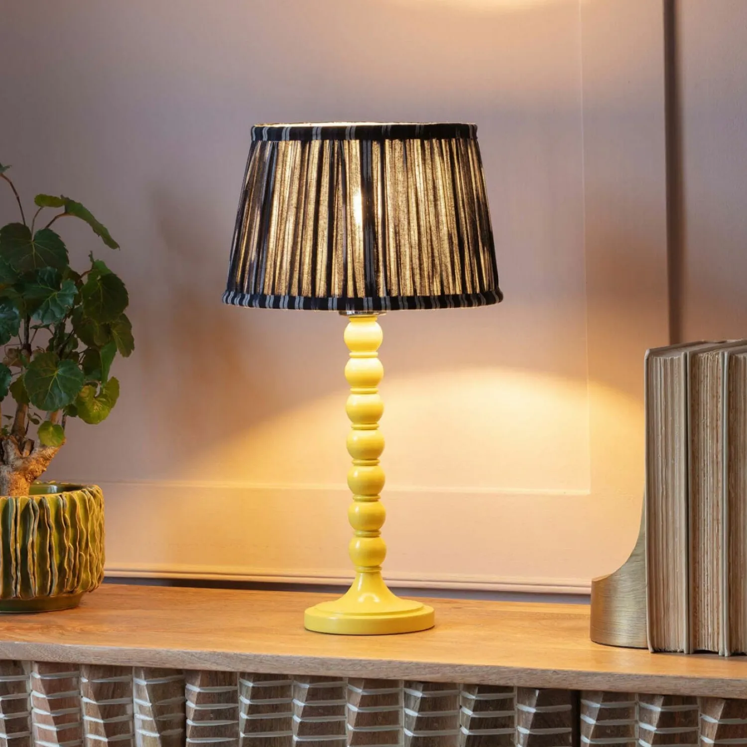 Graham & Green Freya Yellow Table Lamp
