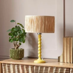 Graham & Green Freya Yellow Table Lamp