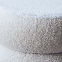 Graham & Green Gio White Teddy Stool