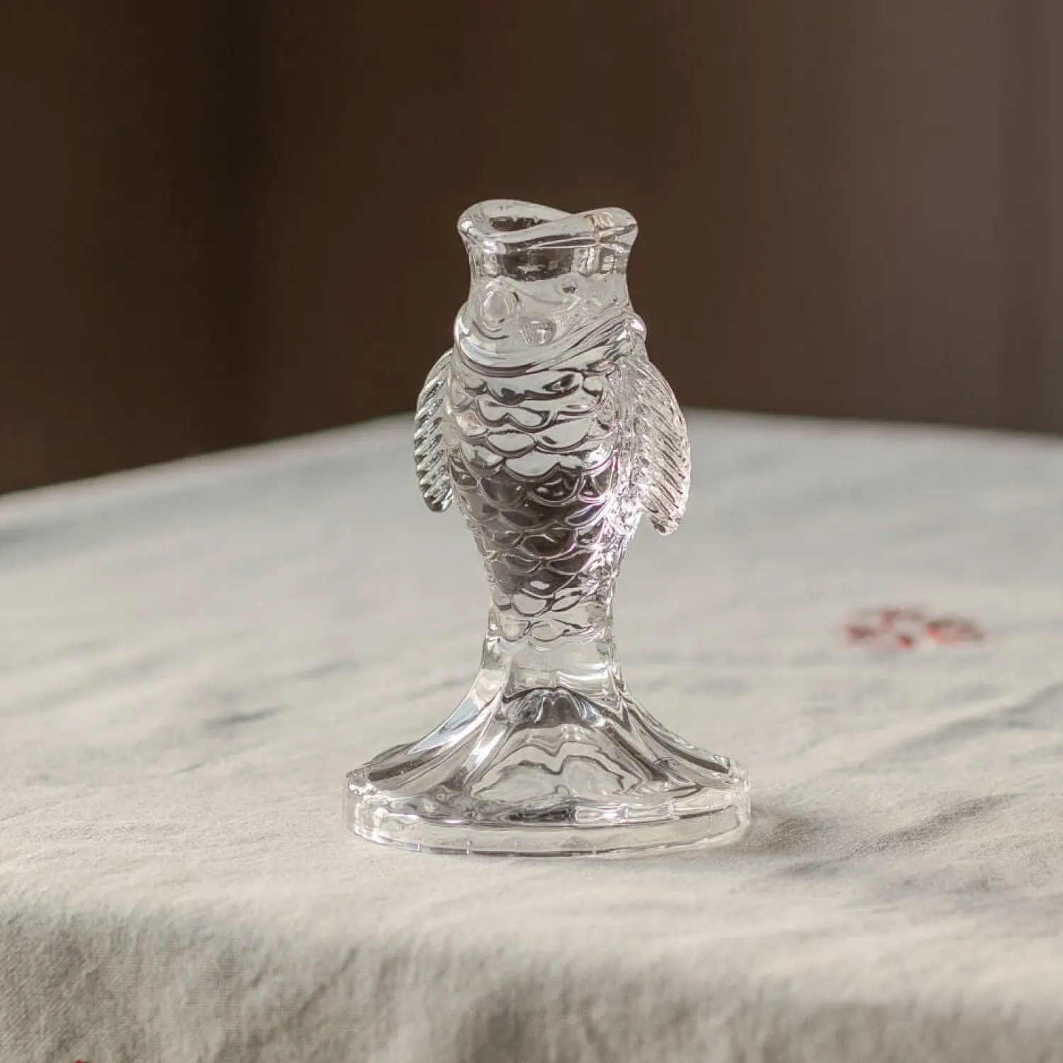 Graham & Green Glass Fish Candle Holders