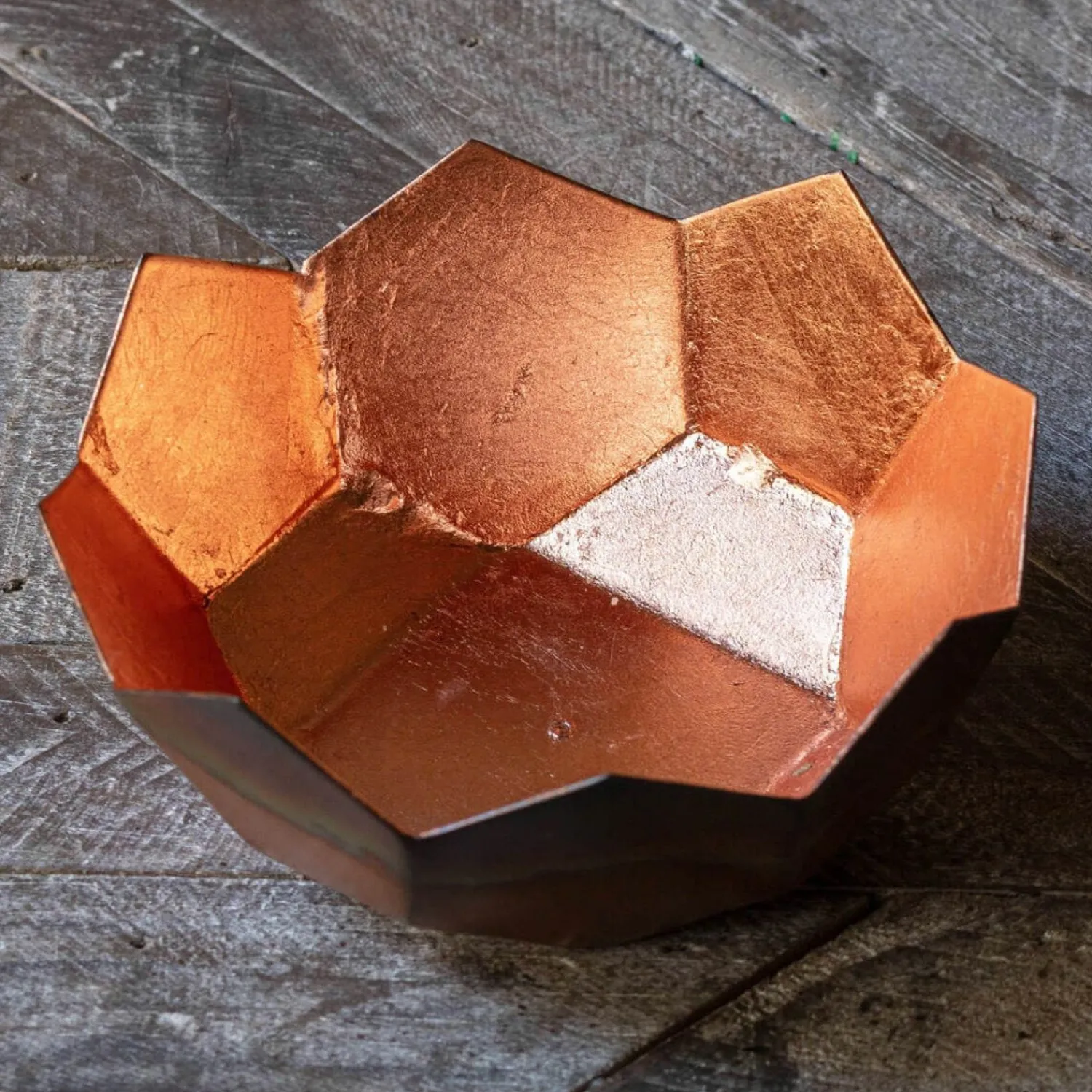 Graham & Green Gold and Copper Lotus Tea Light Holder