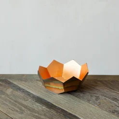 Graham & Green Gold and Copper Lotus Tea Light Holder
