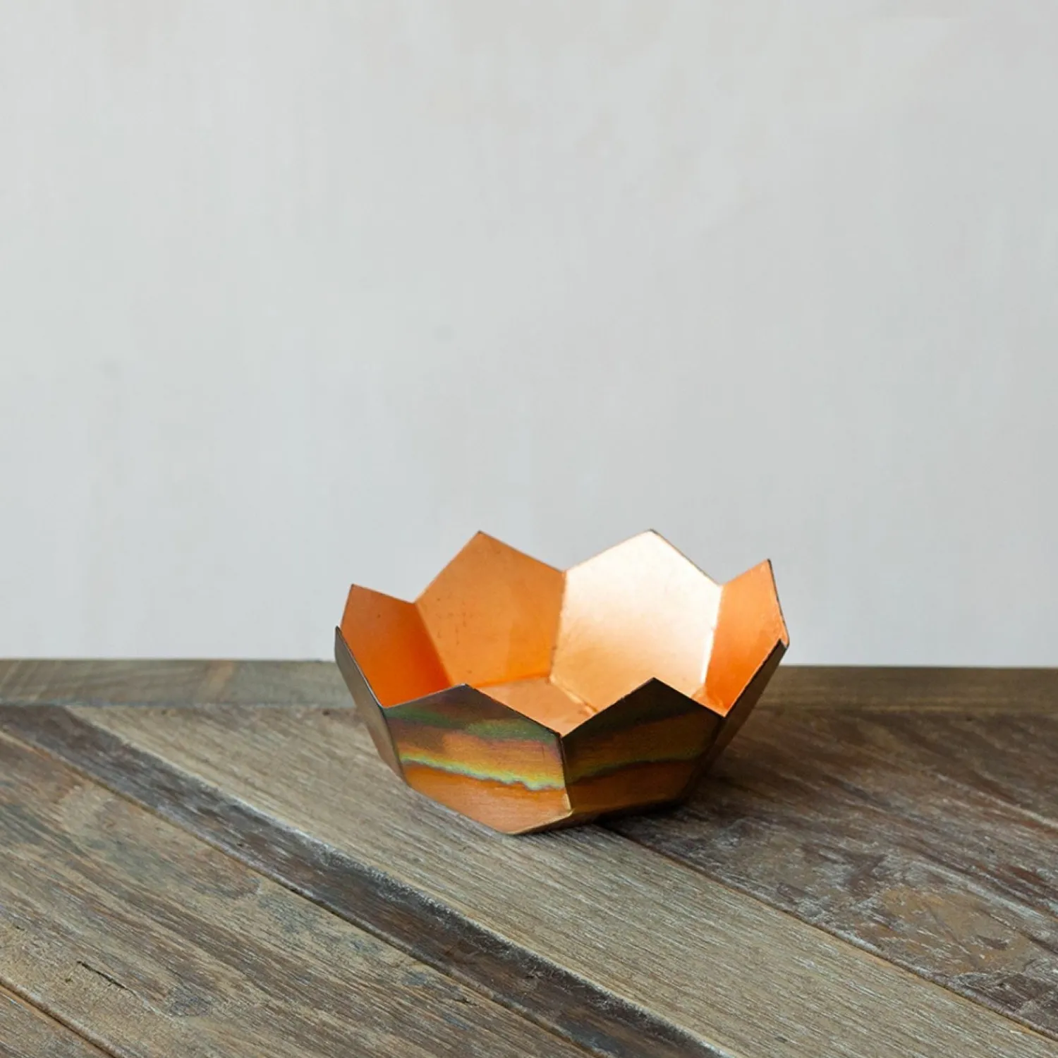 Graham & Green Gold and Copper Lotus Tea Light Holder